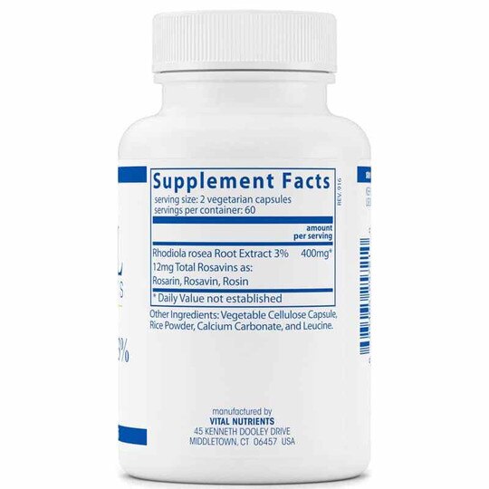 Rhodiola Rosea 3% 200 Mg, VTN